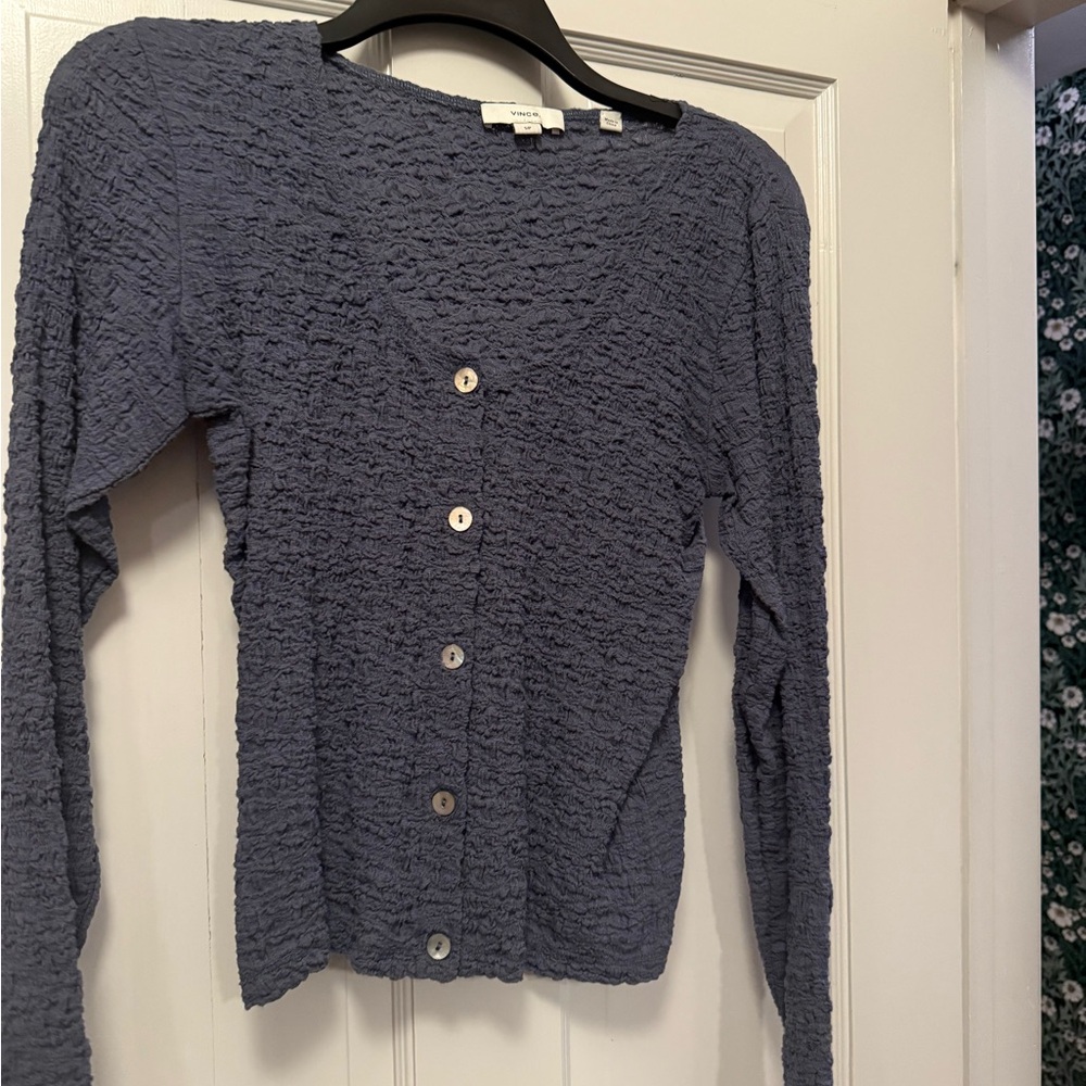Vince Textured blue Top